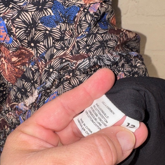 Ulla Johnson Julie Dress floral puff shoulder long sleeve cotton viscose 12 sz - Picture 6 of 8